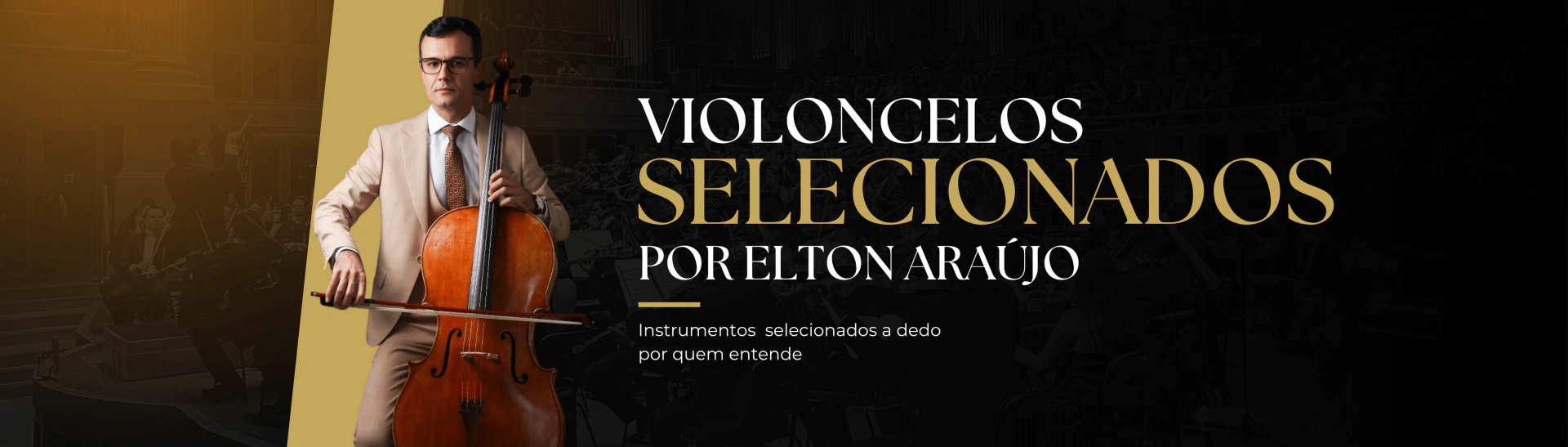 Elton Araújo tocando violoncelo